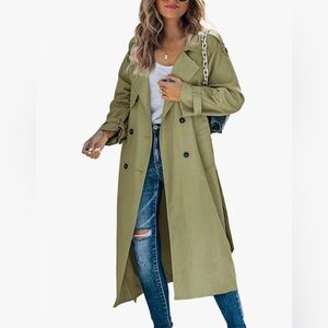 ✨ Olive Women's Khaki Trench Coat ✨